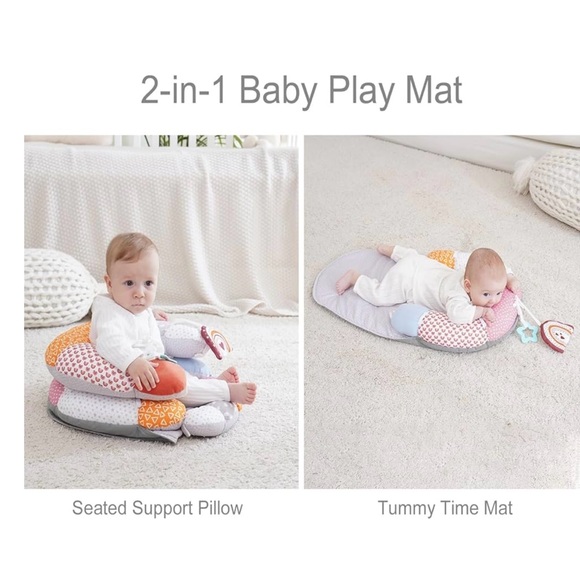 MIIMER 2 -in -1 -tummy time baby mat and seated tummy time pillow - Picture 2 of 11